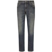 Stål Blå Skinny Cut Denim Jeans