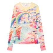 MultiColour Crewneck Langærmet Skjorte