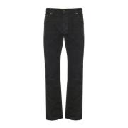 Sort Corduroy Straight Leg Jeans