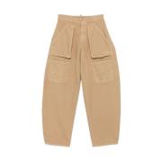 Cargo Beige Knappelynlåsbukser