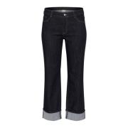 Mørkeblå Denim Straight Leg Jeans