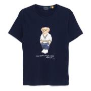 Broderet 'Polo Bear' Bomuld T-shirt