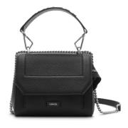 Elegant Sort Læder Crossbody Taske