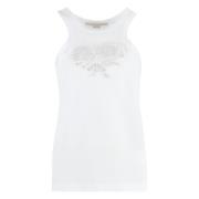 Broderet Bomuld Tank Top