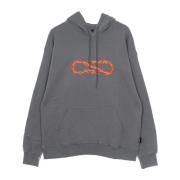 Flame Hoodie Grå Langærmet Sweatshirt