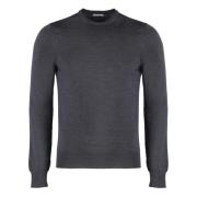 Ribbed strikkede kanter uldsweater