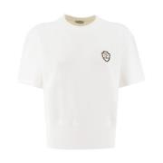 Logo T-shirt med ribmønster