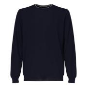 Rund Hals Sweater med Ribbed Detaljer