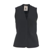 Sort Uld Blazer Vest