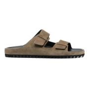 Suede sandaler, lavet i Italien