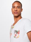 Key Largo Bluser & t-shirts 'BABYLON'  grå / grøn / cranberry / hvid