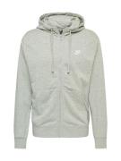 Nike Sportswear Sweatjakke 'Club'  lysegrå / hvid