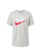 Nike Sportswear Bluser & t-shirts 'FUTURA 2'  grå-meleret / orangerød / hvid