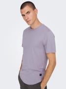 Only & Sons Bluser & t-shirts 'Matt'  lilla / sort / hvid
