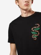 Mister Tee Bluser & t-shirts 'Snake'  blandingsfarvet / sort