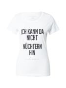 EINSTEIN & NEWTON Shirts 'Ich Kann Da Nicht…'  sort / hvid