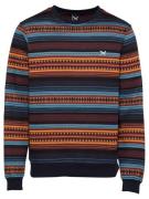 Iriedaily Sweatshirt 'Vintachi'  navy / lyseblå / orange / vinrød / sort