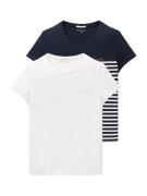 TOM TAILOR Bluser & t-shirts  camel / natblå / hvid