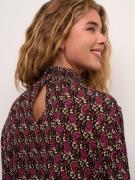 Kaffe Bluse 'Karina'  fuchsia / bordeaux / sort / hvid