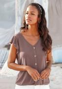 LASCANA Shirts  taupe / sort