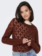 JDY Pullover 'LETTY'  kastaniebrun