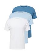 Abercrombie & Fitch Bluser & t-shirts 'ESSENTIAL'  lyseblå / petroleum / hvid