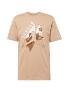 Jordan Bluser & t-shirts  brun / lysebrun / hvid