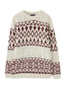 Pull&Bear Pullover  burgunder / hvid