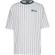 NEW ERA Bluser & t-shirts 'Pinstripe Oversize'  grøn / hvid