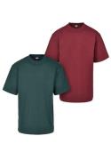Urban Classics Bluser & t-shirts  smaragd / burgunder