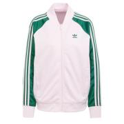 ADIDAS ORIGINALS Sweatjakke 'Adicolor Classics'  mørkegrøn / lyserød