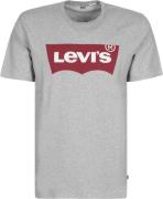 LEVI'S ® Bluser & t-shirts 'Graphic Set In Neck'  grå-meleret / kirsebærsrød / hvid