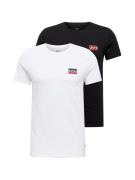 LEVI'S ® Bluser & t-shirts '2Pk Crewneck Graphic'  marin / rød / sort / hvid
