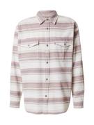 LEVI'S ® Skjorte 'Silvertab 2 Pocket Shirt'  sand / mørkelilla / rustrød / white denim