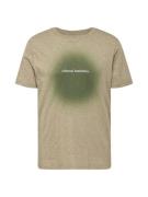 Casual Friday Bluser & t-shirts 'Thor'  taupe / mørkegrøn / hvid