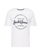 JACK & JONES Bluser & t-shirts 'FOREST'  natblå / hvid