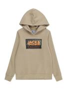Jack & Jones Junior Sweatshirt 'LOGAN'  mørkebeige / khaki / orange / sort