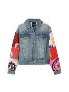 Desigual Overgangsjakke  blue denim / lys pink / rød / sort