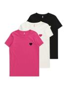 KIDS ONLY Bluser & t-shirts 'JESSIE'  mørk pink / sort / offwhite