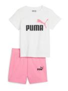 PUMA Joggingdragt  pitaya / sort / hvid