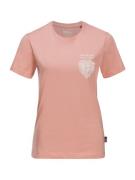 JACK WOLFSKIN Shirts 'DISCOVER HEART'  rosé / hvid