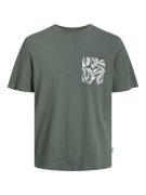 Jack & Jones Junior Shirts 'LAFAYETTE'  mørkegrøn / hvid