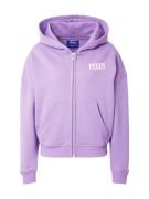 Pequs Sweatjakke  lavendel / hvid