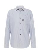 G-Star RAW Skjorte 'Bristum 2.0'  pastelblå / sort / hvid