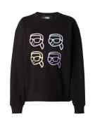 Karl Lagerfeld Sweatshirt 'Ikonik 2.0'  pastelblå / lysegul / pastelpink / sort