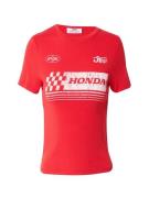 TOPSHOP Shirts 'Graphic License Honda Baby'  rød / hvid