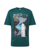 Springfield Bluser & t-shirts 'RECONSIDER'  aqua / petroleum / sort / hvid