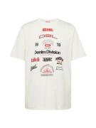 DIESEL Bluser & t-shirts 'JUST N14'  rød / sort / hvid