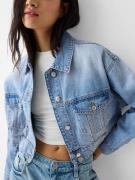 Bershka Overgangsjakke  blue denim