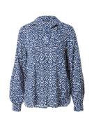 BONOBO Bluse 'BLOUBICOF'  ensian / hvid